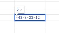 How to subtract in Excel