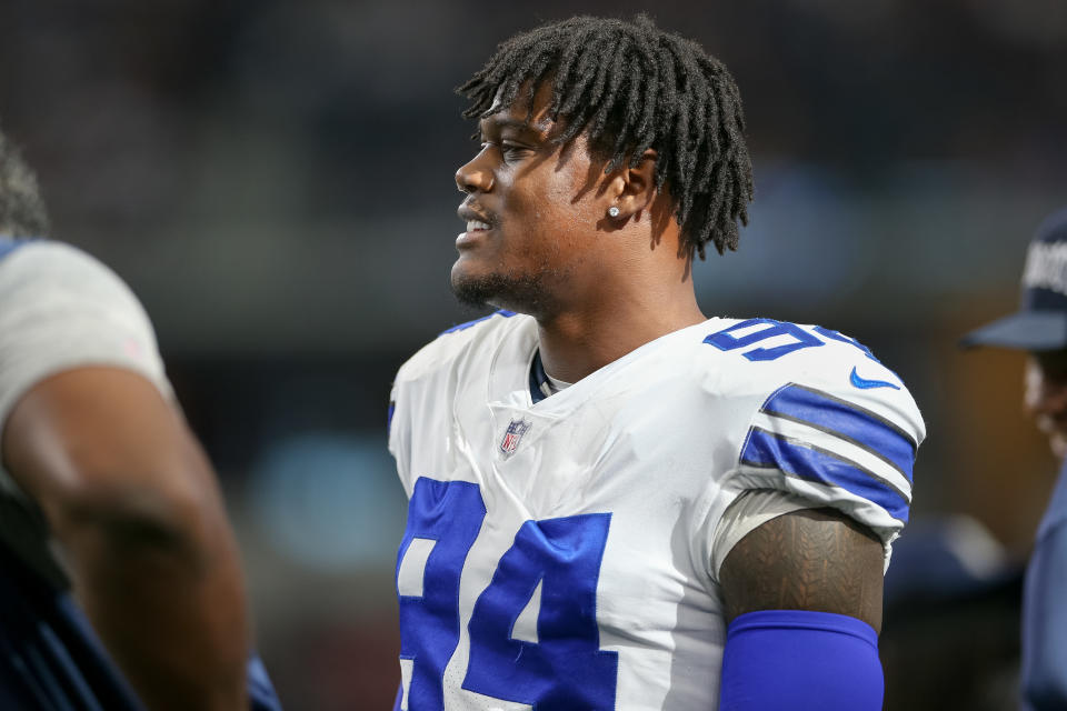 ARLINGTON, TX - DECEMBER 23: Dallas Cowboys Defensive End Randy Gregory (94) prior to the game between the Dallas Cowboys and Tampa Bay Buccaneers on December 23, 2018 at AT&T Stadium in Arlington, TX. (Photo by Andrew Dieb/Icon Sportswire via Getty Images)