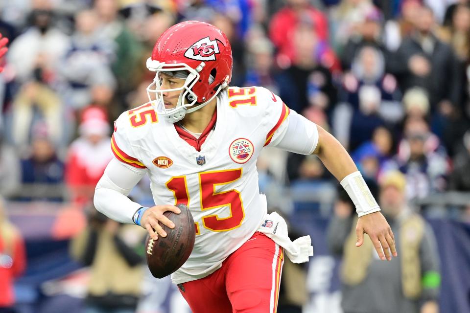Kansas City Chiefs quarterback Patrick Mahomes will make his first road start in a playoff game on Sunday.