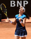 Tennis - WTA Premier 5 - Italian Open - Foro Italico, Rome, Italy - May 18, 2019 Britain's Johanna Konta celebrates winning her semi final match against Netherlands' Kiki Bertens REUTERS/Giuseppe Maffia