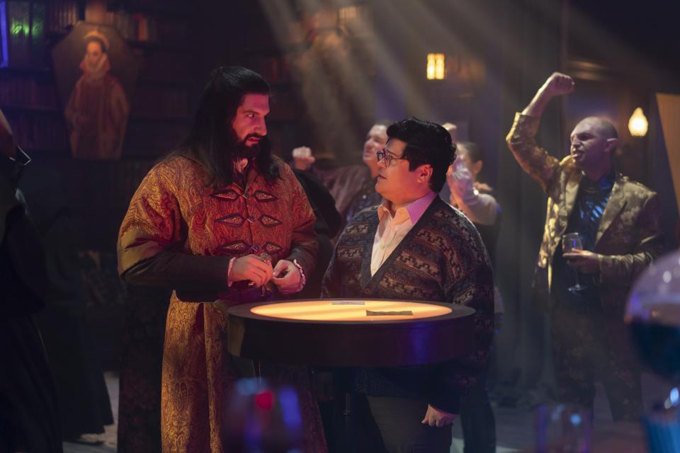 Kayvan Novak and Harvey Guillen in ‘What We Do in the Shadows’