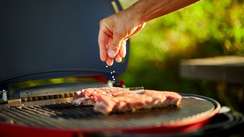 meat on the grill