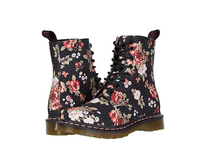 These floral Dr. Martens would make a <a href="https://www.huffpost.com/entry/unique-gifts-for-tweens_l_5dcc64c6e4b03a7e02942e72?4gn" target="_blank" rel="noopener noreferrer">great gifts for any tween or teen</a>&nbsp;on your shopping list. (Photo: Zappos)
