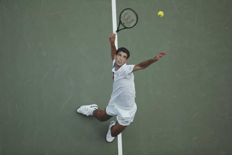 Sampras, durante el US Open 1991; el descendiente de griegos fue uno de los mejores sacadores de todos los tiempos.