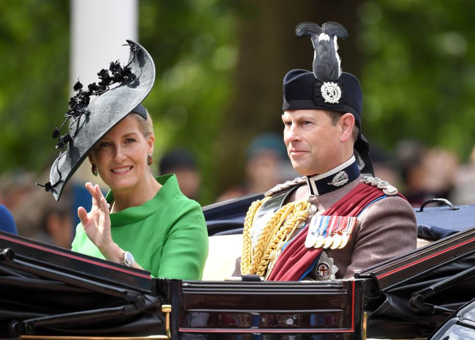 The Countess of Wessex stunned in bright green.