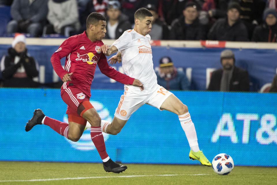 Miguel Almiron (right) and Tyler Adams are both coveted by bigger clubs abroad. And that’s a great sign for MLS. (Getty)