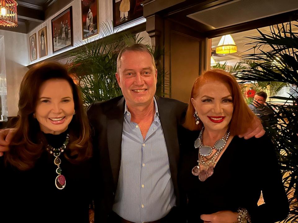 Southern Charm's Pat Altschul and Amb. Georgette Mosbacher with Le Colonial partner Rick Wahlstadt.