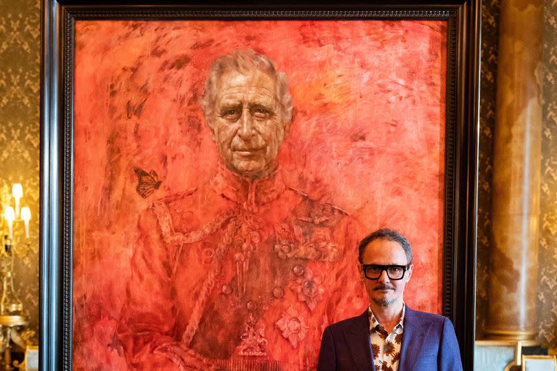 Artist Jonathan Yeo, at the unveiling of artist Jonathan Yeo's portrait of the King