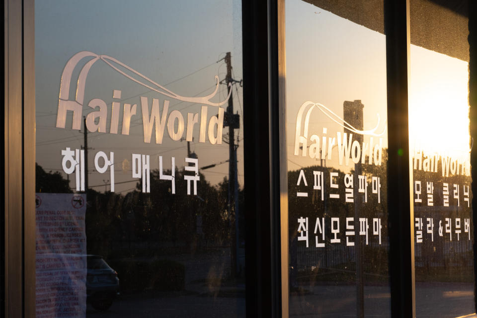 Hair World Salon in Dallas, Texas on May, 15, 2022. (Raul Rodriguez for NBC News)