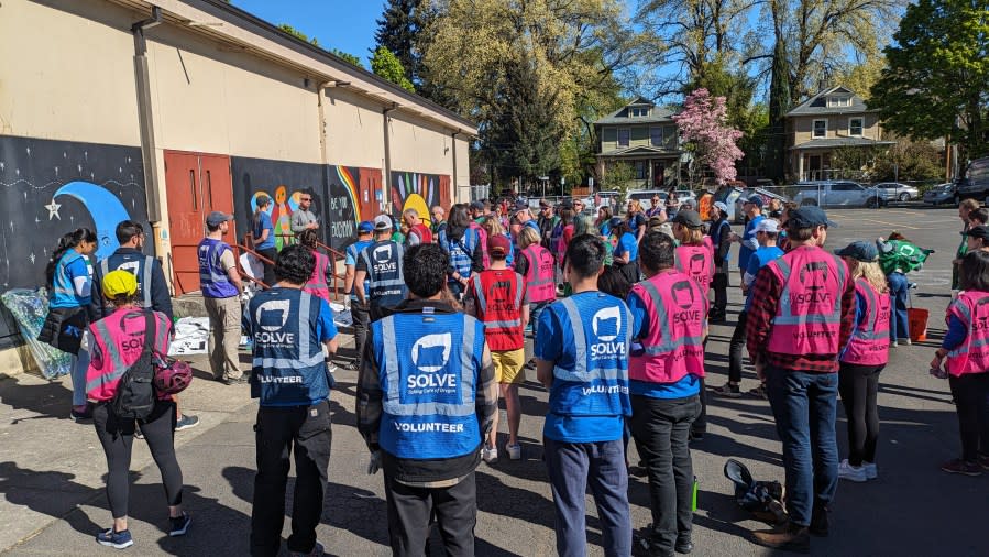 The KOIN 6 team at the SOLVE Earth Day cleanup on Apr. 20, 2024. (KOIN)