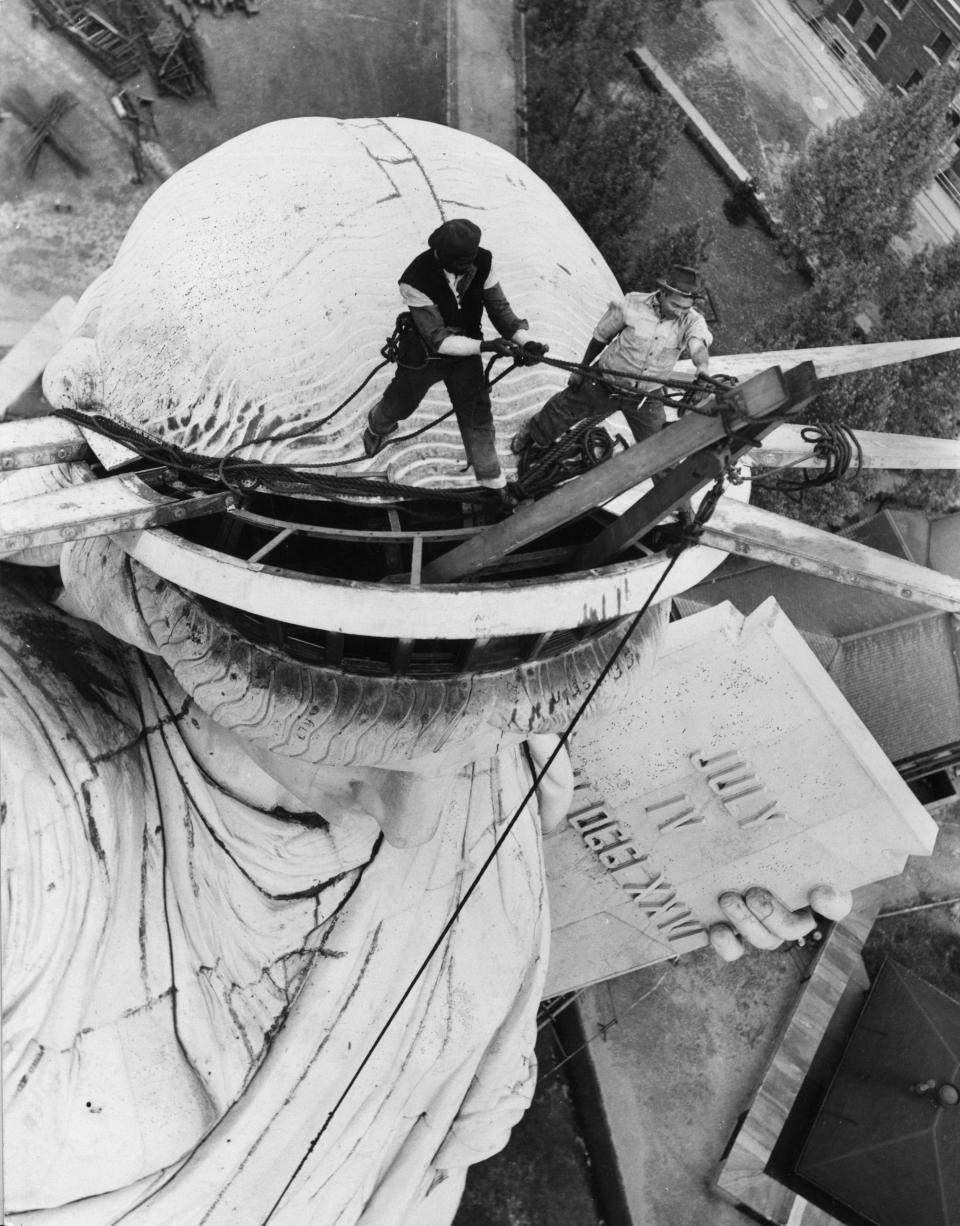 Statue of Liberty construction