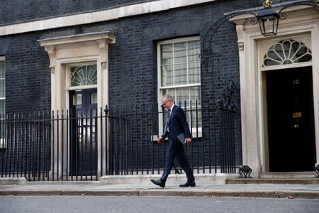 Newly appointed Chancellor of the Duchy of Lancaster Michael Gove leaves Downing Street, in London