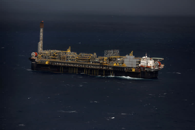 FILE PHOTO: General view of Brazil's Petrobras P-66 oil rig in the offshore Santos Basin in Rio de Janeiro, Brazil September 5, 2018. REUTERS/Pilar Olivares/File Photo