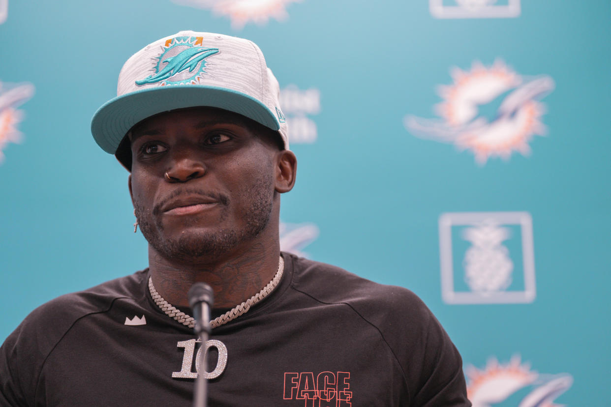The Dolphins paid an expensive price to acquire a proven receiver like Tyreek Hill, and they're not the only NFL team to do so. (Photo by Mark Brown/Getty Images)