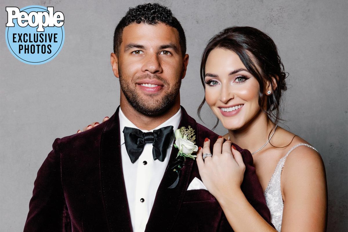 Bubba Wallace de NASCAR se ríe de que su esposa Amanda pensó que era ‘agradable, pero no lindo’ en la escuela secundaria