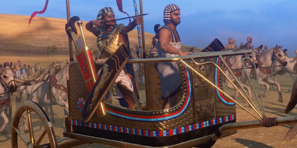 Total War: Pharaoh Ramesses on a chariot