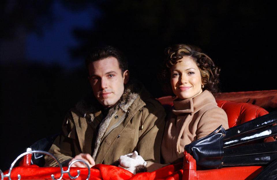 Jennifer Lopez and Ben Affleck Filming "Jersey Girl" in 2002<span class="copyright">WireImage</span>