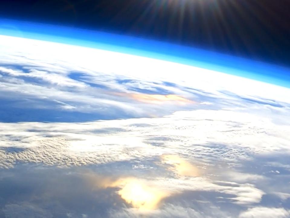 A view of Earth at sunrise from the Neptune One test flight