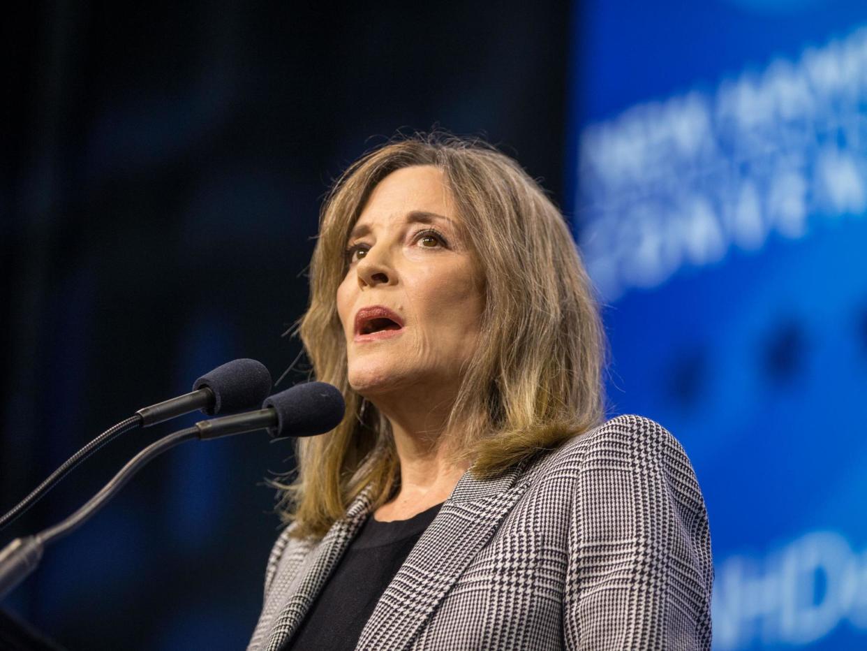 Marianne Williamson appeared to confirm reports she had let go her entire staff: Scott Eisen/Getty Images