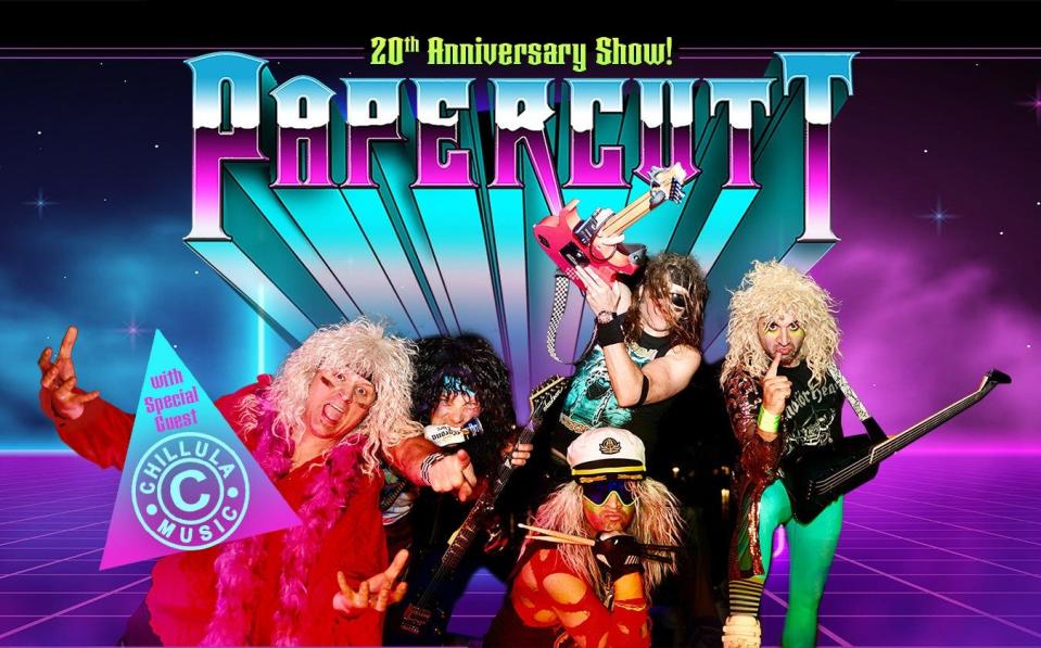 '80s hair-metal tribute band Papercutt celebrates 20 years with a sold-out show in St. Augustine.