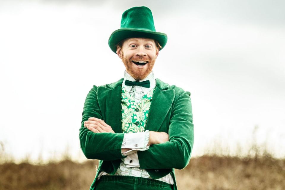 man dressed as leprechaun