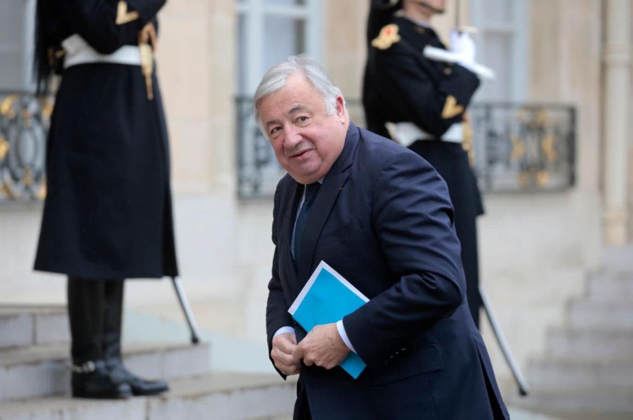 Gérard Larcher sur le perron de l'Elysée, le 11 mars 2019. - LUDOVIC MARIN / AFP
