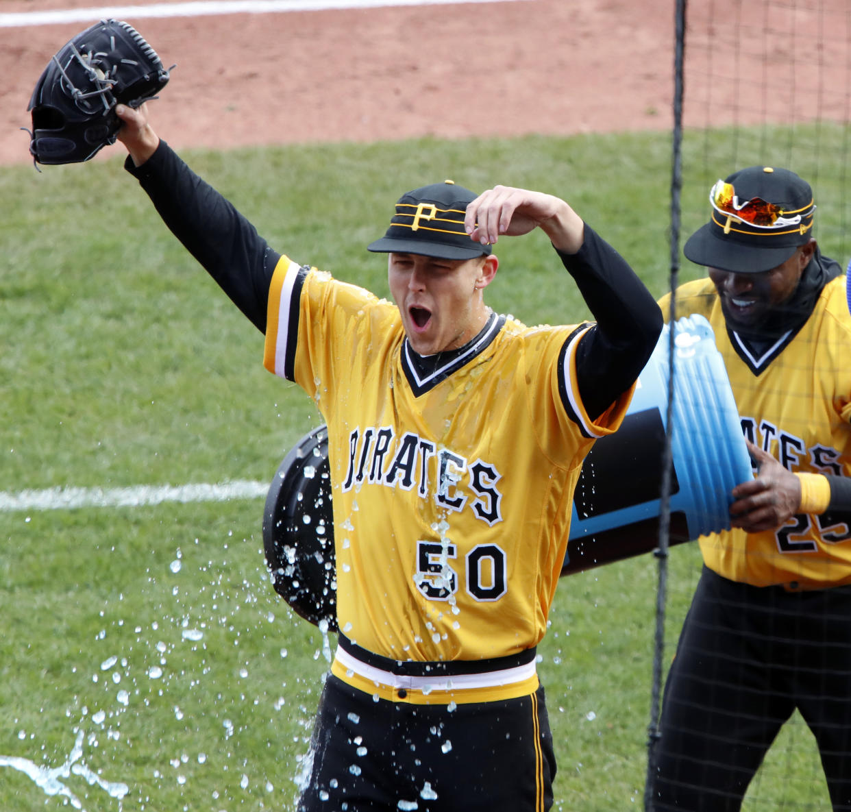 The Pirates have been celebrating a lot to start 2018. (AP Photo)