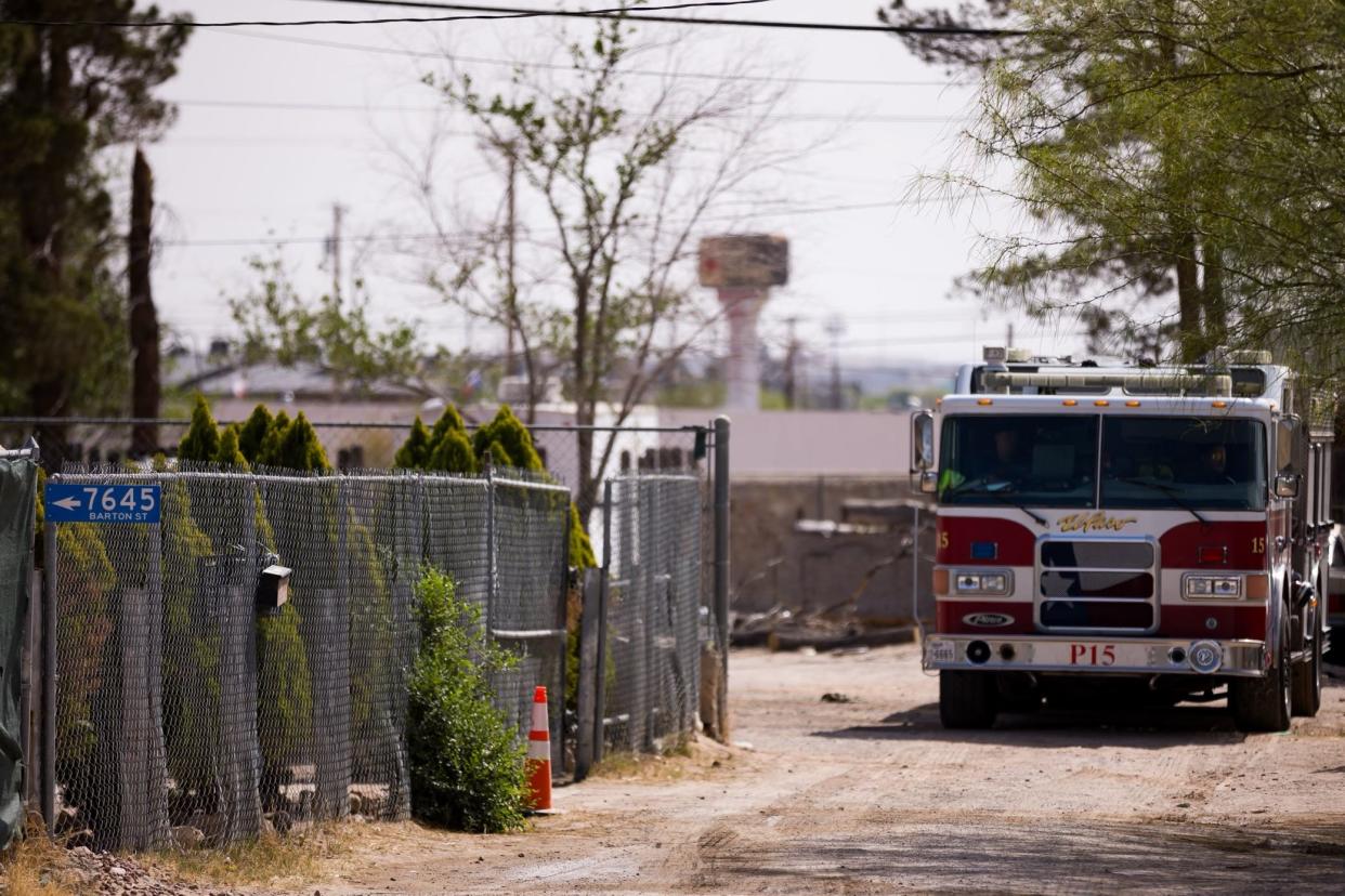 El Paso Fire Department firefighters responded to a fire about 8:30 p.m. Thursday, April 18 at a home in the 7650 block of Barton Street near North Loop Drive in the Lower Valley. Two people died in the fire.