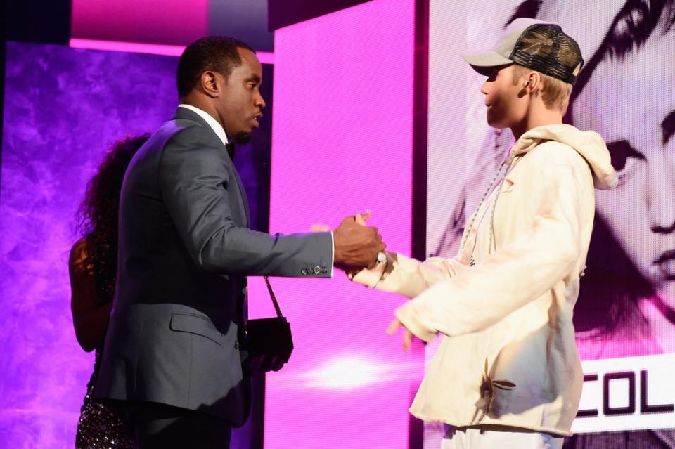 Combs and Justin Bieber attend the 2015 American Music Awards (Getty Images)