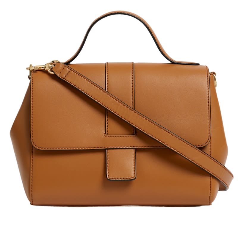 Leather Top Handle Cross Body Bag