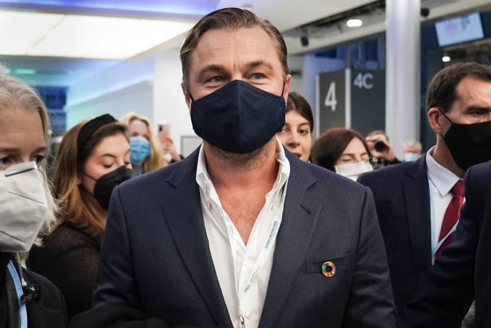 Hollywood star Leonardo DiCaprio attended a fringe event in Maryhill before arriving at the campus (Stefan Rousseau/PA) (PA Wire)