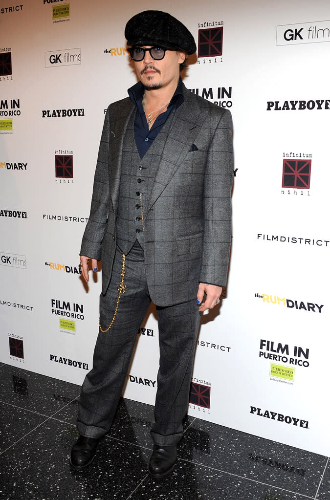 The Rum Diary NY Premiere 2011 Johnny Depp