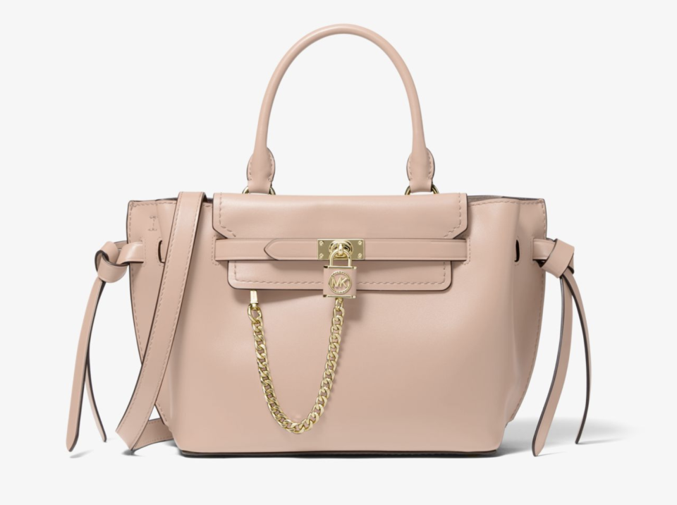 A photo of Hamilton Legacy Small Leather Belted Satchel. (PHOTO: Michael Kors)