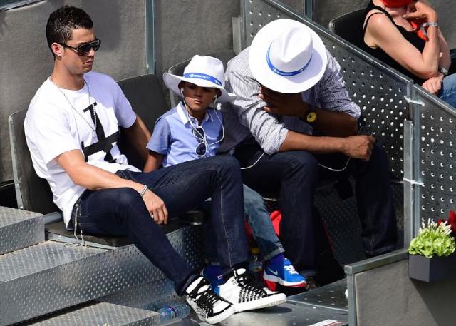 Cristiano Ronaldo attends at Madrid Open Tennis