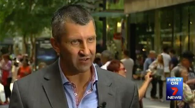 Sydney City councillor Edward Mandla wants 'chuggers' to follow strickter rules'. Source: 7 News