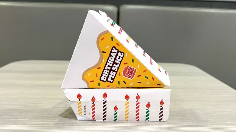 Burger King Birthday Pie Slice boxes