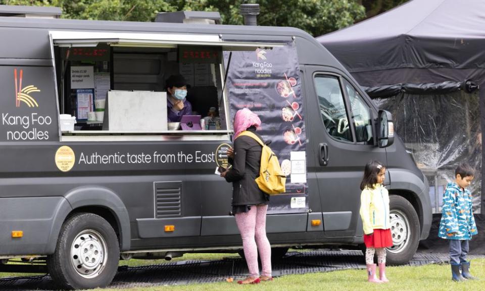 Anyone getting vaccinated receives a voucher to redeem at the festival’s food vans