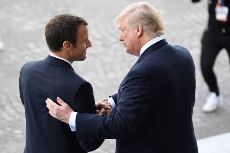 Macron hosted his US counterpart Donald Trump in Paris in July 2017