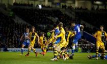 Football Soccer - Brighton & Hove Albion v Fulham - Sky Bet Football League Championship - The American Express Community Stadium - 15/4/16 Brighton and Hove Albion's Tomer Hemed scores their second goal Mandatory Credit: Action Images / Andrew Couldridge Livepic