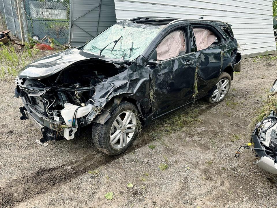 Lee Williams' 2020 Chevy Equinox was lifted and rolled while driving on Interstate 96, during an EF-2 tornado that hit the Williamston and Webberville area in Ingham County.