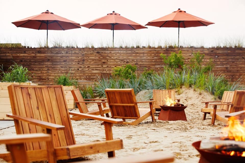 A fire pit at Marram Montauk