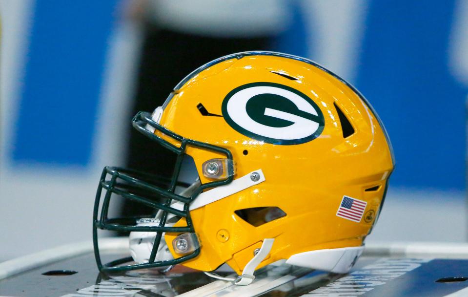 A Green Bay Packers helmet.