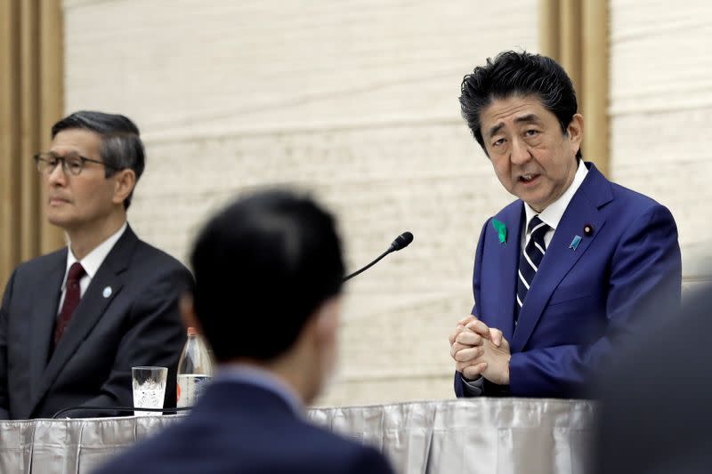 News conference of Japan's Prime Minister Shinzo Abe in Tokyo
