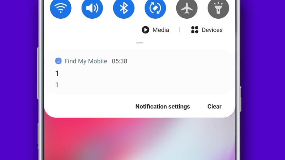 Notificación de Samsung