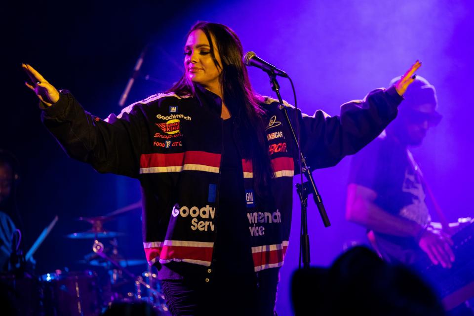 Renee Blair performs during a Sticks and Swamp tour concert at the Exit/In in Nashville, Tenn., Friday, April 21, 2023.