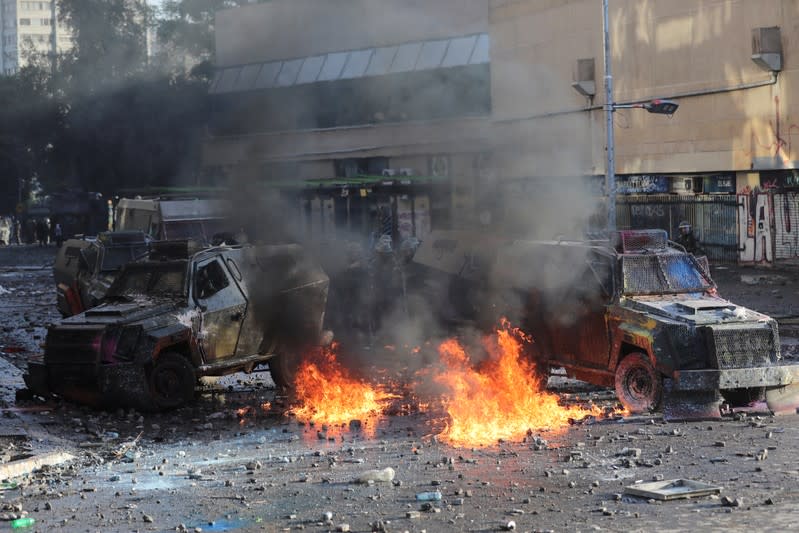 Protests against Chile's government in Santiago