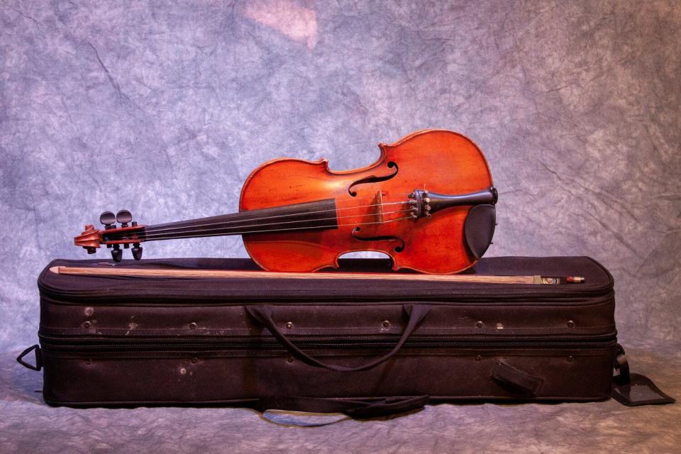 Well played: A fiddle played by Pete Sutherland in the 1970s will be among the exhibits at the Tiny Museum of Vermont Music History when it opens Sept. 10, 2021.