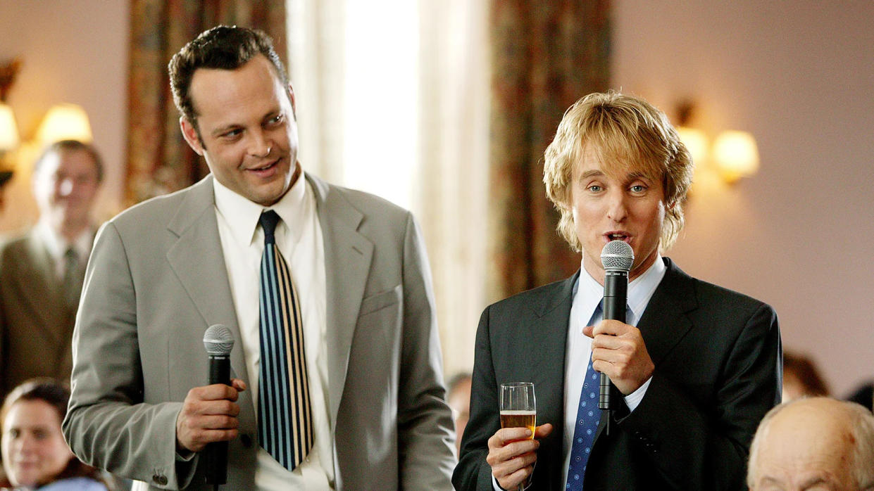 Vince Vaughn and Owen Wilson in romcom 'Wedding Crashers'. (Credit: New Line Cinema)