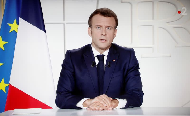 French President Macron addresses country on COVID-19 situation