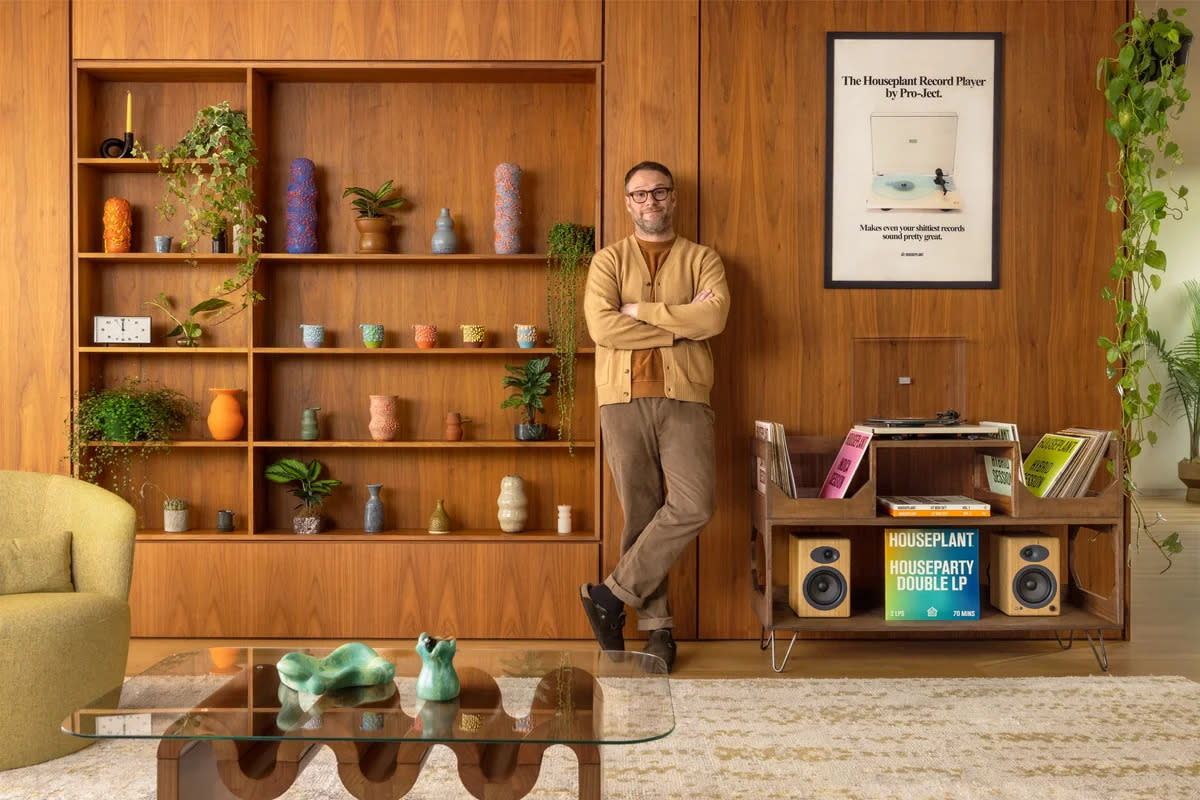 Seth Rogen in his LA home with studio (Airbnb)